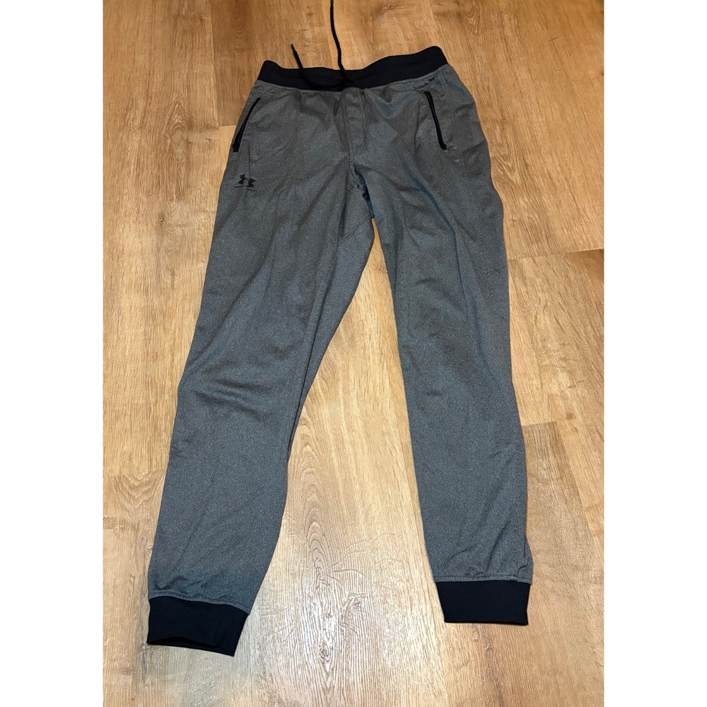 Under Armour Men Loose Fit ColdGear Athletic Jogger Gray/ Black Size Medium